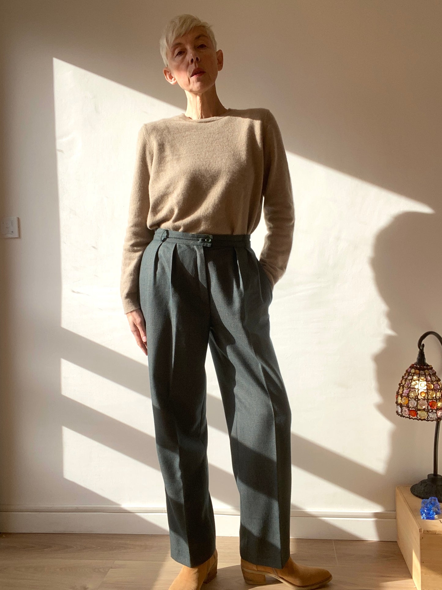 80s Ted Lapidus  Pure New wool Houndstooth Pants