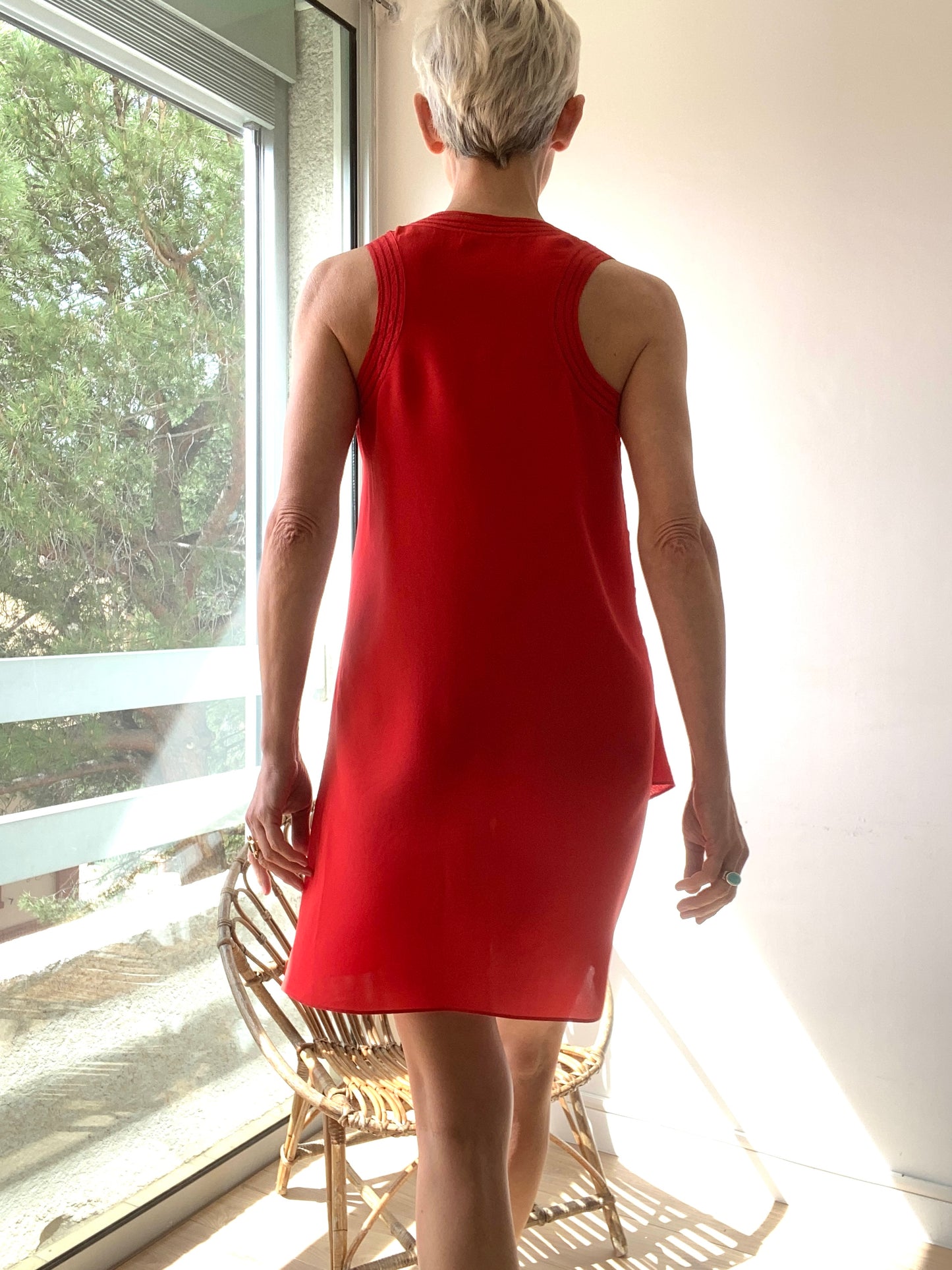 Vanessa Bruno Athé pure Silk bright Mini Dress
