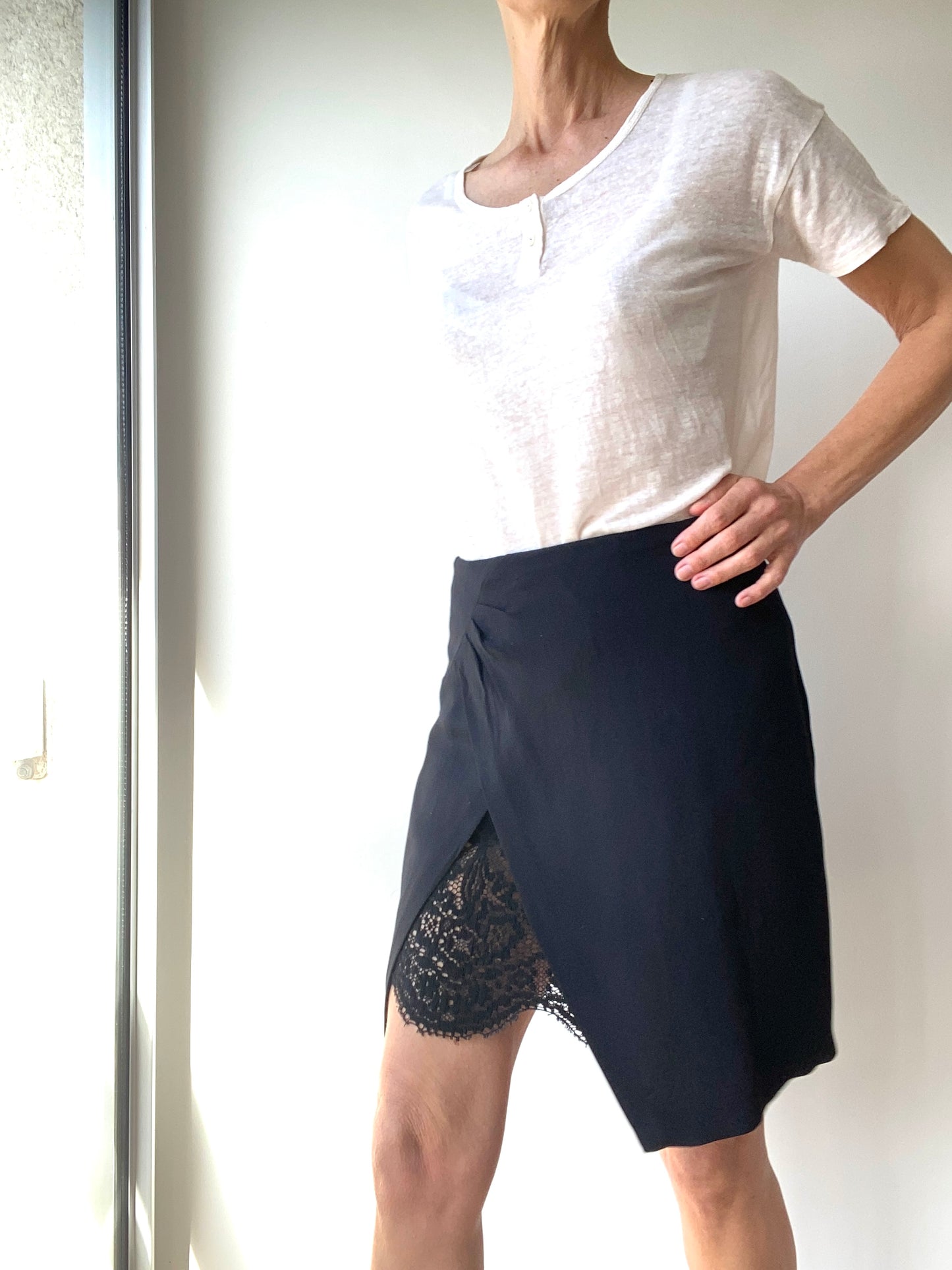 90s"Bazar" Christian Lacroix Romantique lace Mini-skirt