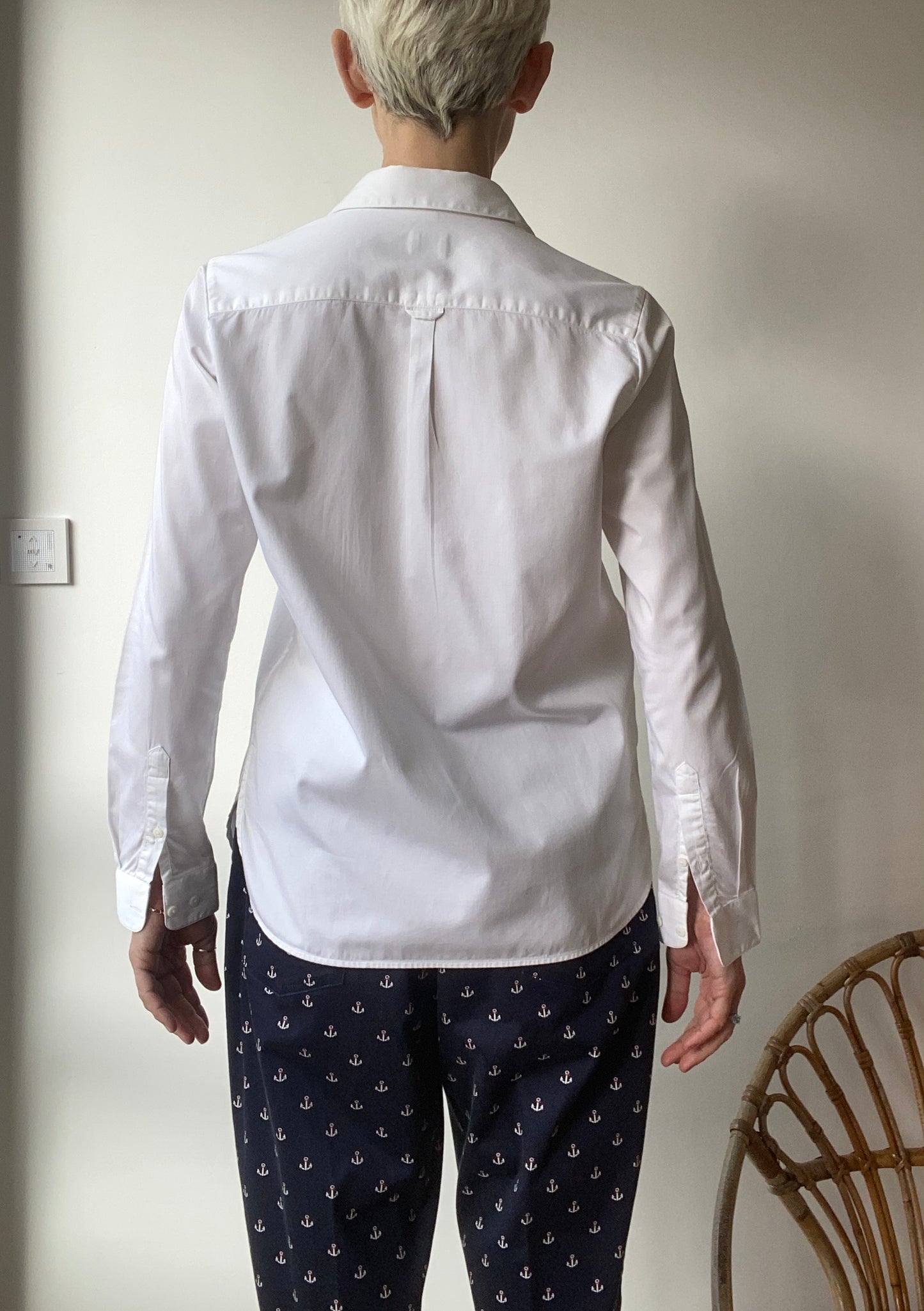 "Au Printemps Paris" French boutique White cotton Shirt