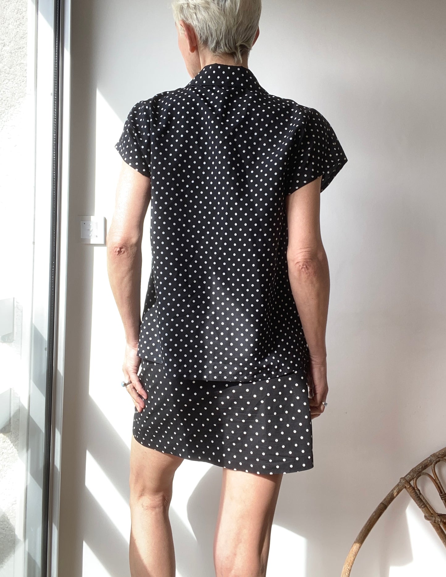 80s Sweet Polka dot Blouse from French Riviera