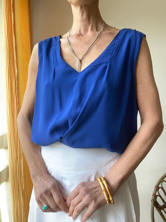 Comptoir des Cotonniers Minimaliste chic Top deep blue