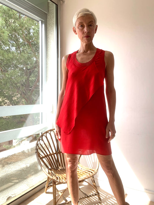 Vanessa Bruno Athé pure Silk bright Mini Dress