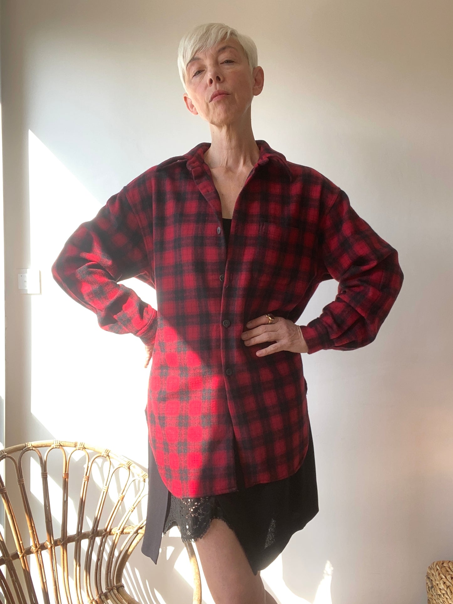 90s "Equipment" Wool & Cachemire Plaid Shirt unisexe