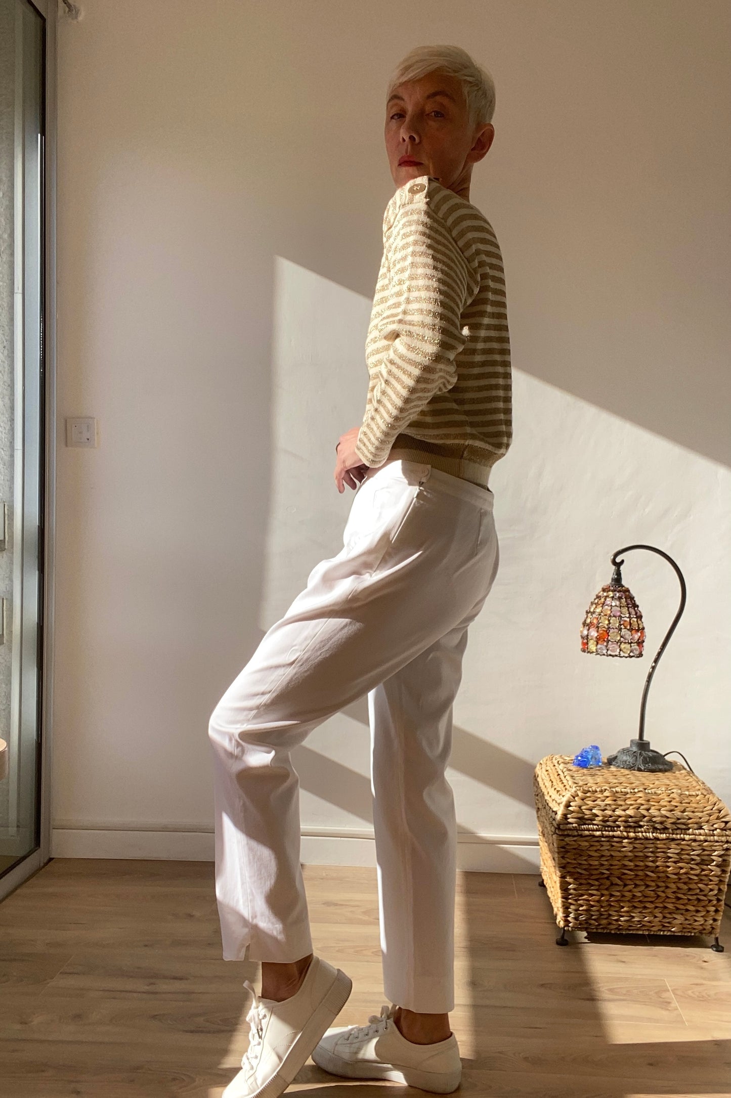 90s by agnès b. White cotton pants