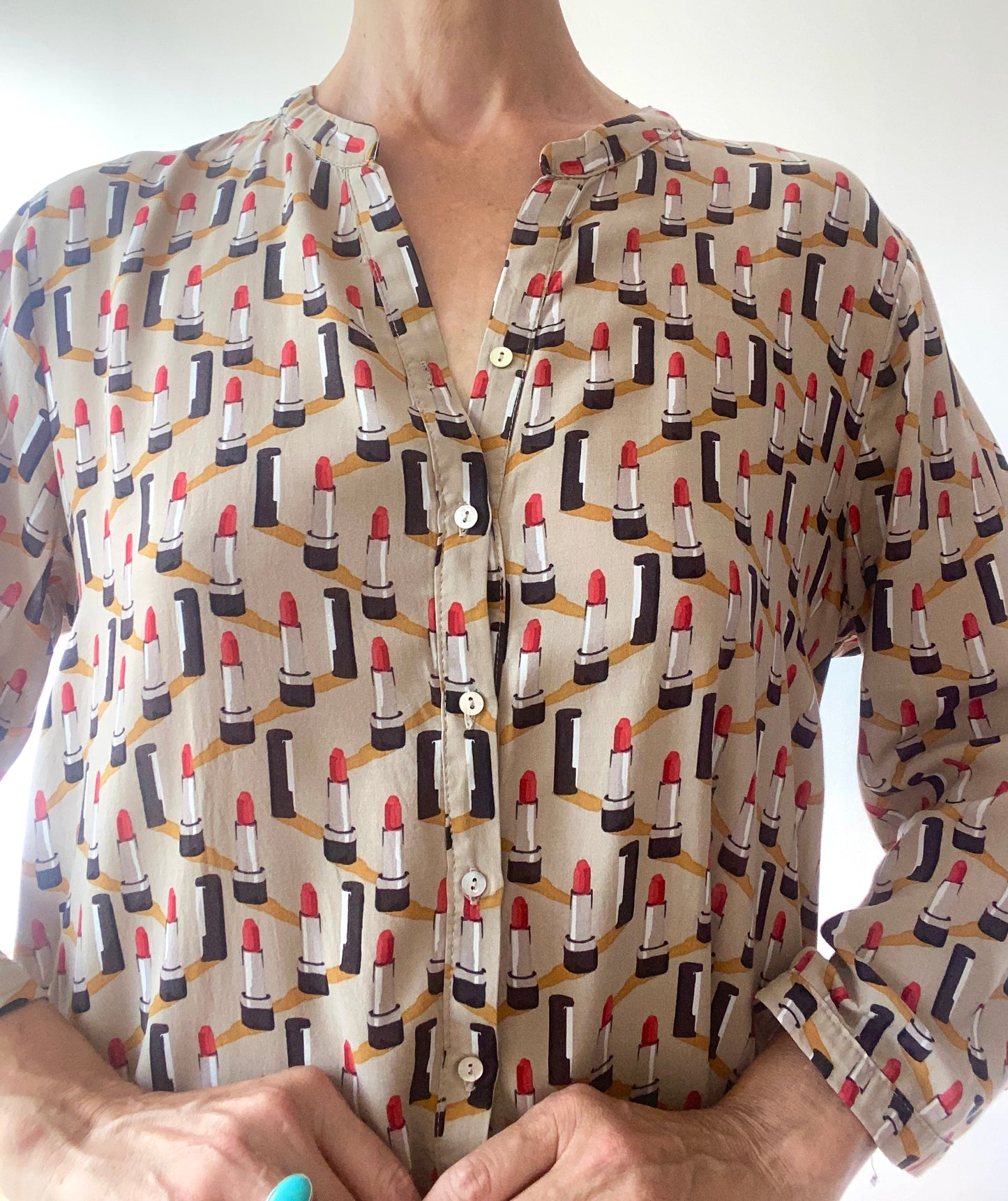 Rouge à lèvres print Mini Robe