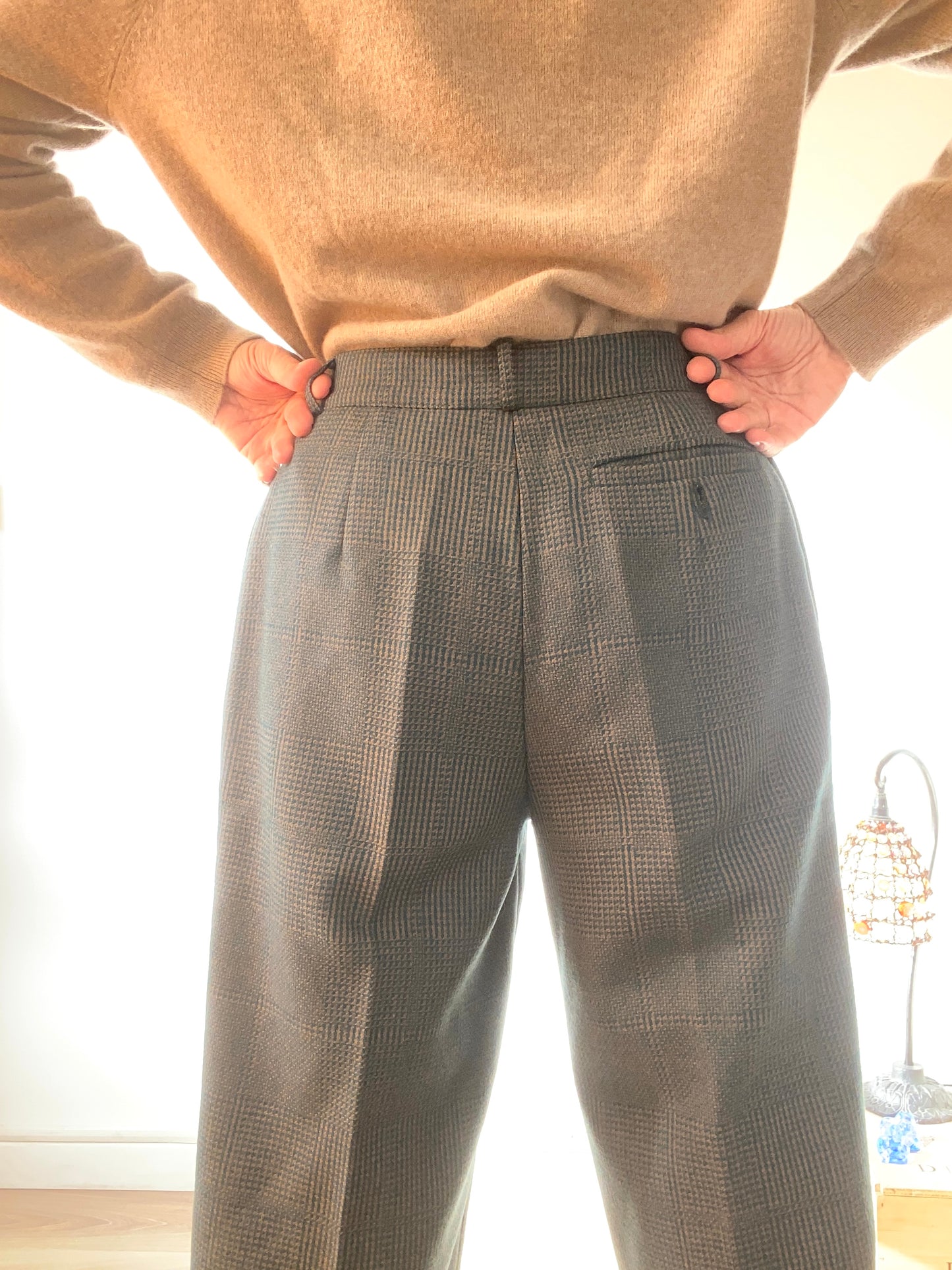 80s Ted Lapidus  Pure New wool Houndstooth Pants