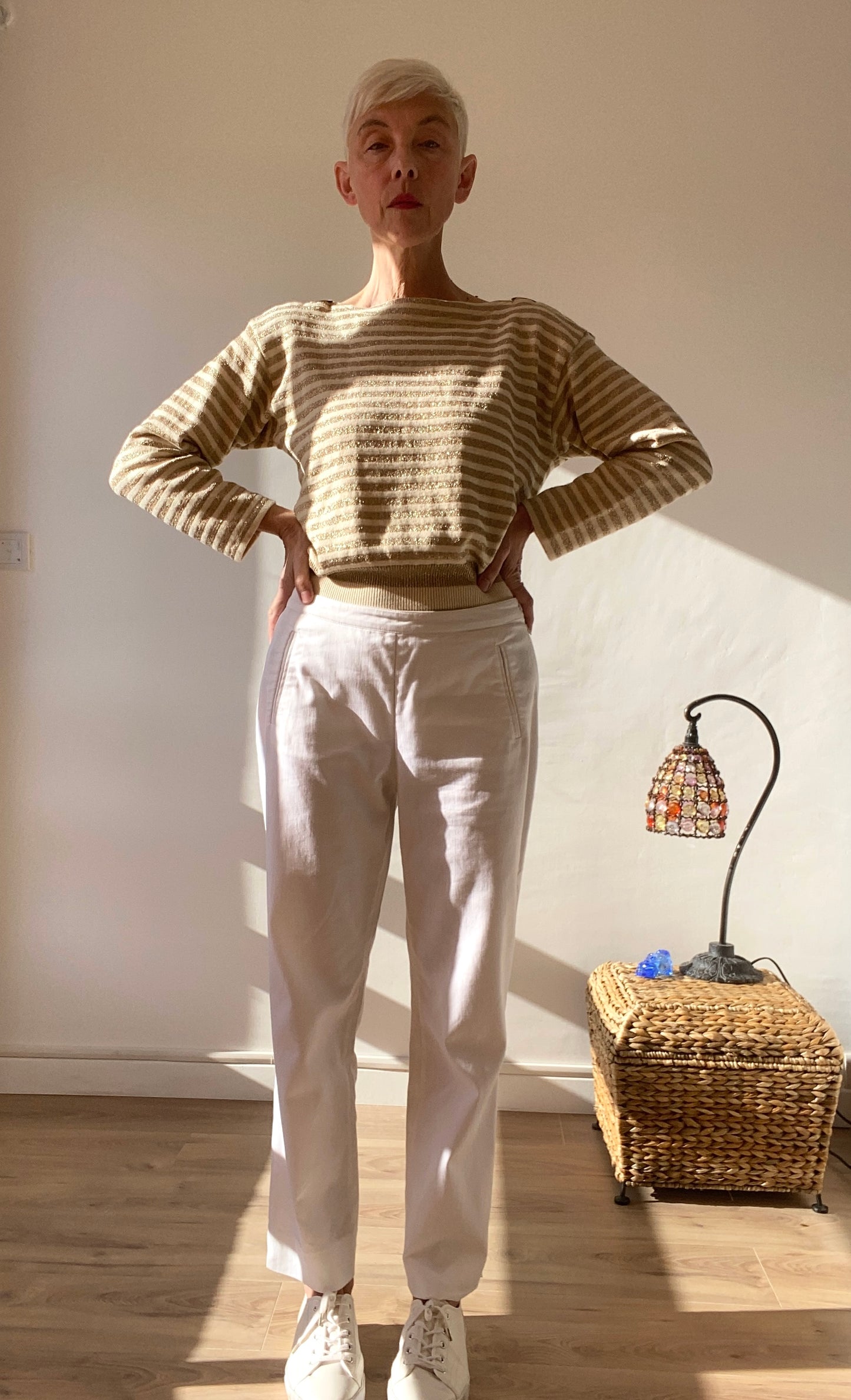 90s by agnès b. White cotton pants