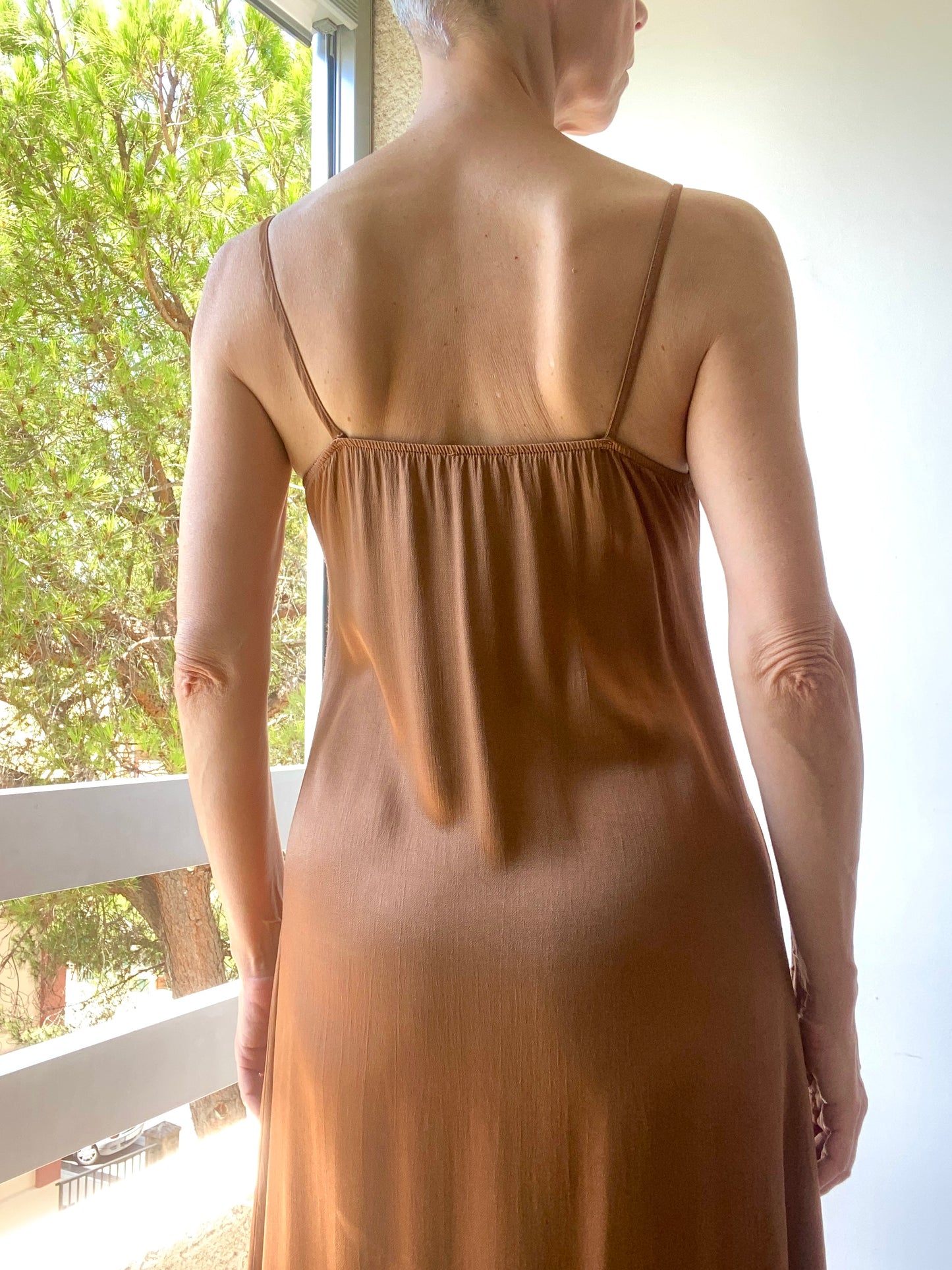 Made in Italie Sublime Robe nuisette en satin de viscose