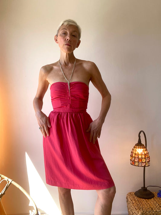 90s pink paradise Robe bustier mini Comptoir des cotonniers