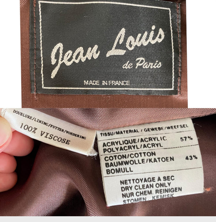 90s Léopard Faux fur Coat Made in France