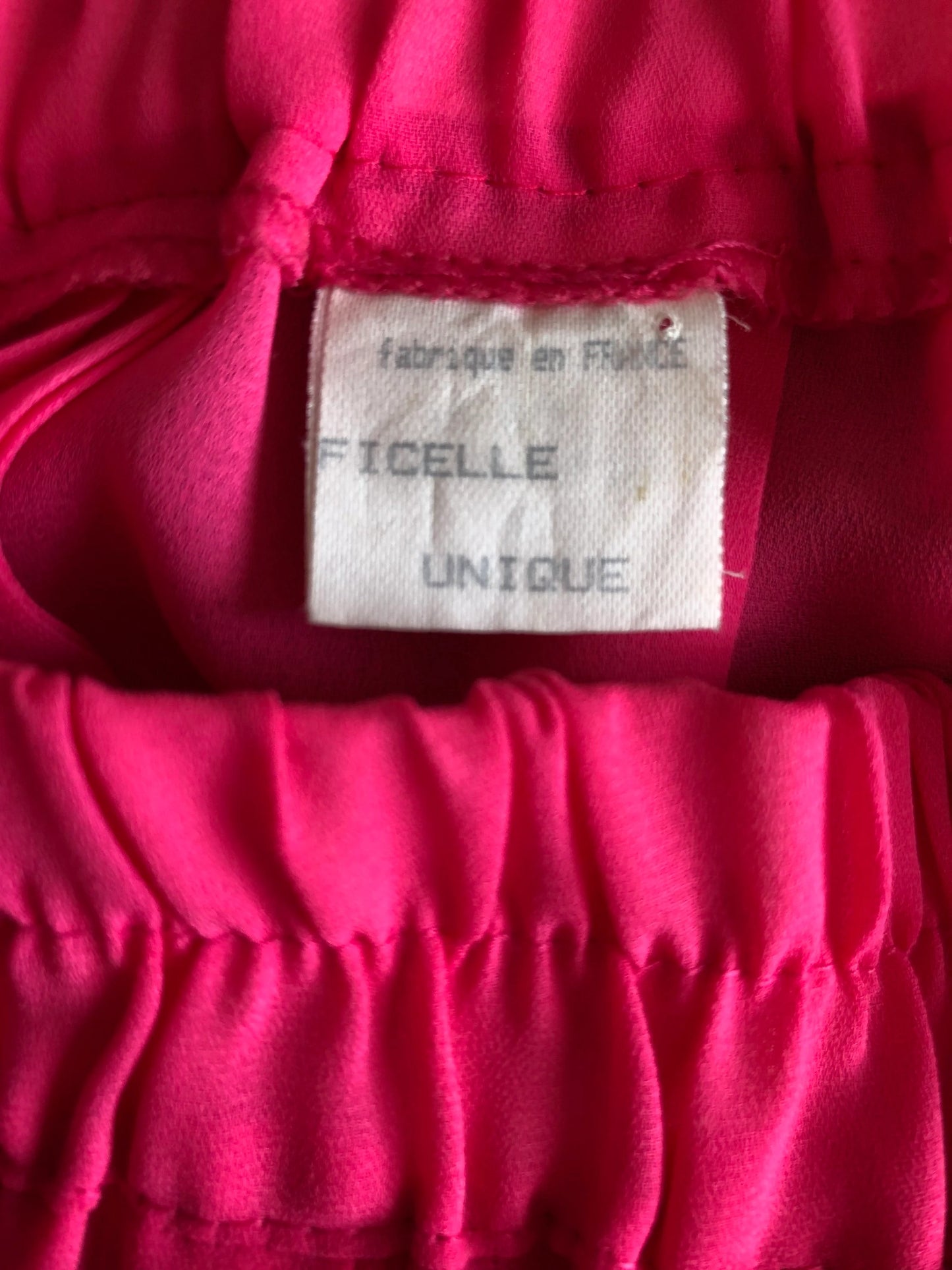 90s Pink paradise pleated Skit Made in France