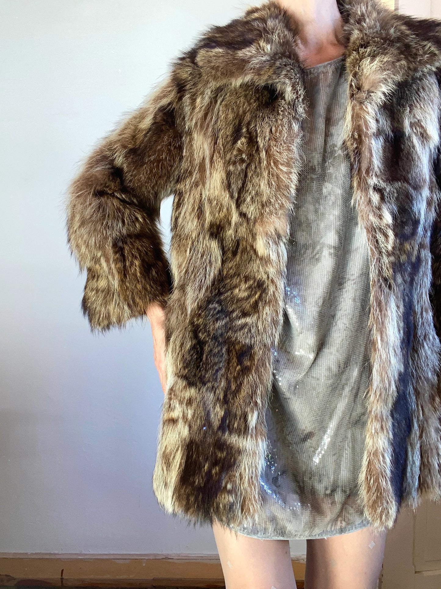 90s Made in France Fur luxury Coat