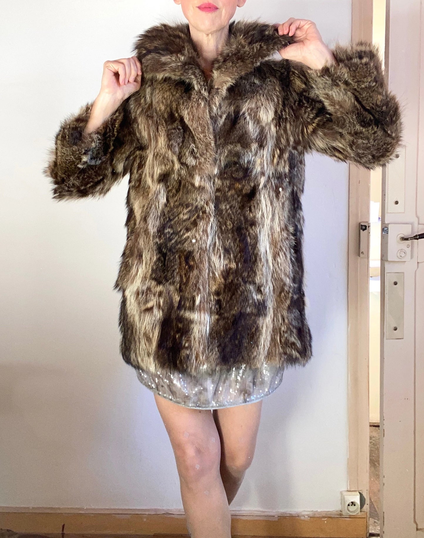 90s Made in France Fur luxury Coat