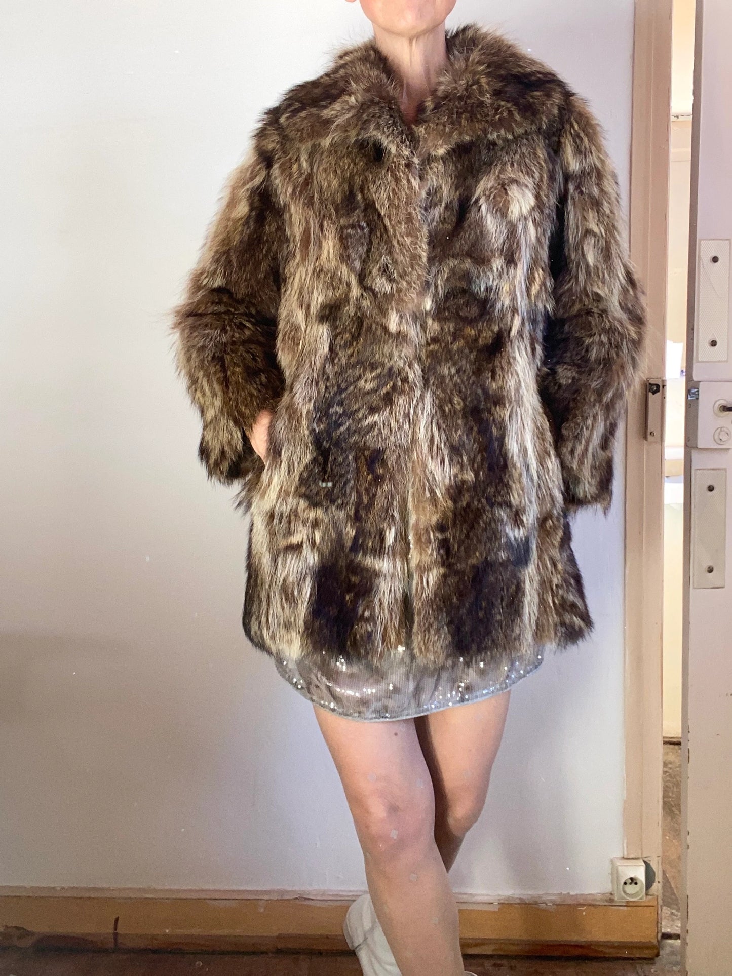 90s Made in France Fur luxury Coat