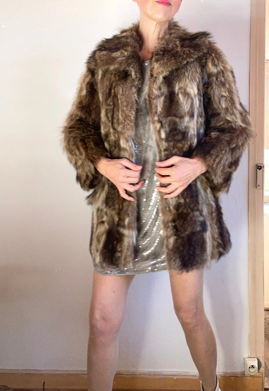 90s Made in France Fur luxury Coat